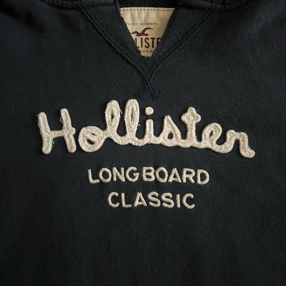 Hollister Navy Blue Longboard Classic Hoodie Size M fits very - Picture 2 of 6